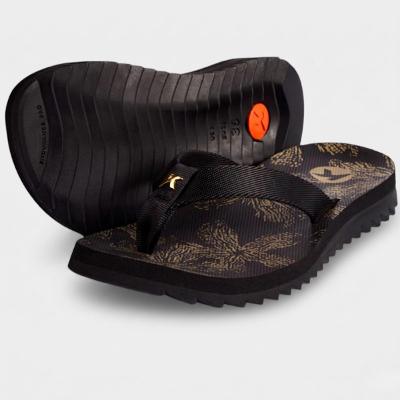 Chinelo Kenner Kyra Slim Estampada Feminino - Preto