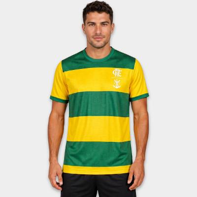 Camiseta Flamengo Pairar Basica 86 Masculina - Amarelo e Verde