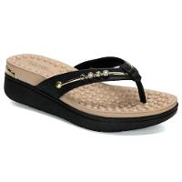 Tamanco de Dedo Modare Apliques Metal - Preto