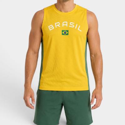 Regata Brasil Brisa Masculina - Amarelo e Verde