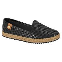 Slip On Moleca Tratorado Lona Losango - Preto - 1