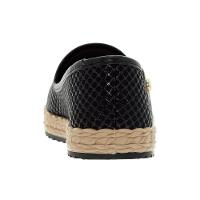 Slip On Moleca Tratorado Lona Losango - Preto