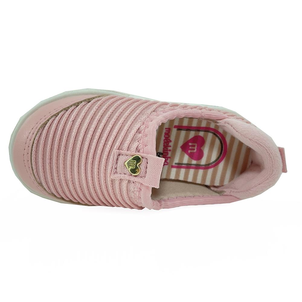 Slip On Infantil Molekinha Tecido Canelado Comfy - Rosa - 3