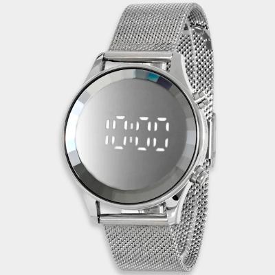 Relógio Lince Digital Led Pulseira Mesh Feminino - Prata