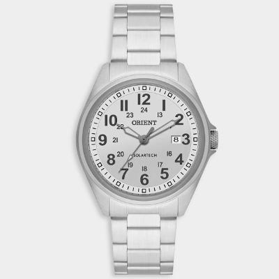 Relógio Orient Analógico Solartech Pulseira Elos Masculino - Prata e Branco