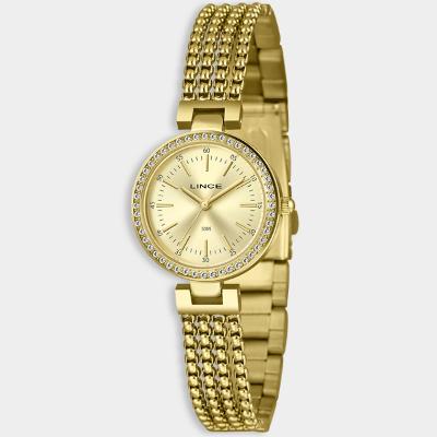 Relógio Lince Analógico Grace Pulseira Multi Fios Cravejado Feminino - Dourado