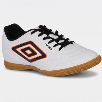 Chuteira Futsal Umbro Class Footballer Masculino - Branco e Caramelo