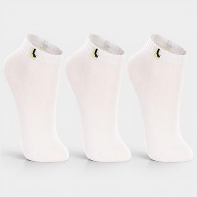 Kit Meia Infantil Lupo Básico Cano Baixo 3 Pares - Branco