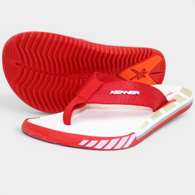 Chinelo Kenner Kick S Up Masculino - Branco e Vermelho