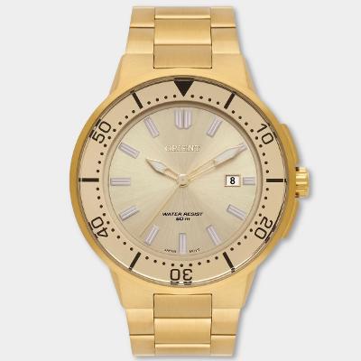 Relógio Orient Analógico Pulseira Elos Masculino - Dourado