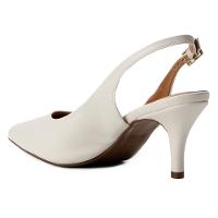 Scarpin Vizzano Slingback Salto Fino Médio - Branco - 3