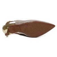 Scarpin Vizzano Slingback Gliter Salto Fino Médio - Dourado - 5