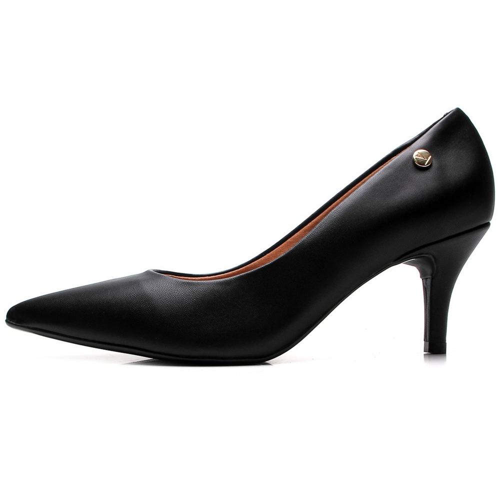 Scarpin Vizzano Salto Médio Bico Fino Feminino - Preto - 1