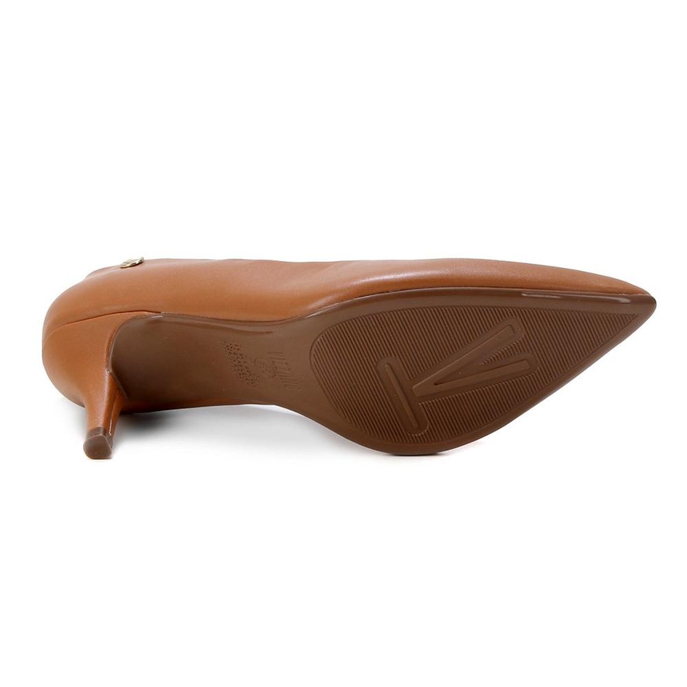 Scarpin Vizzano Salto Médio Bico Fino Feminino - Caramelo - 1