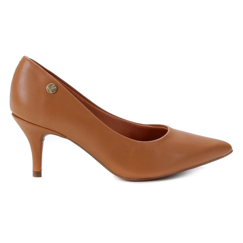 Scarpin Vizzano Salto Médio Bico Fino Feminino - Caramelo - 2