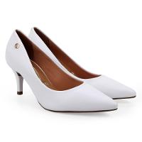 Scarpin Vizzano Salto Médio Bico Fino Feminino - Branco - 1