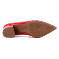 Scarpin Vizzano Salto Grosso Bico Fino - Vermelho - 5