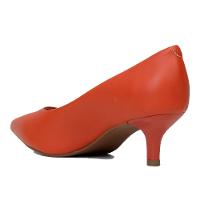 Scarpin Vizzano Salto Baixo Básico Bico Fino Feminino - Telha