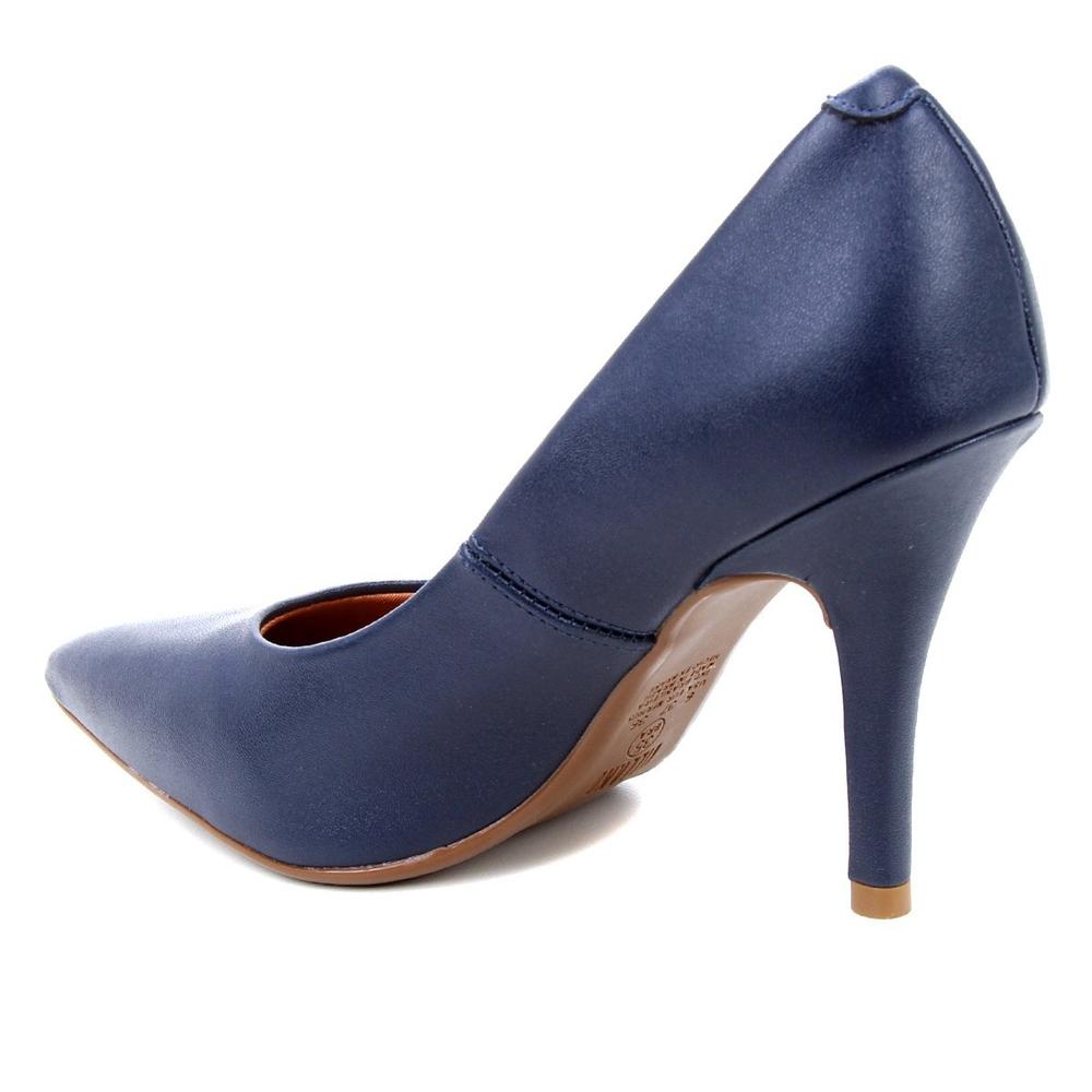 Scarpin Vizzano Salto Alto Bico Fino - Marinho - 2