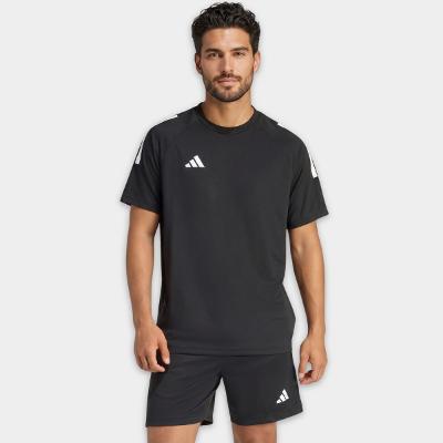 Camiseta Adidas Sereno 3 Barras Masculina - Preto e Branco