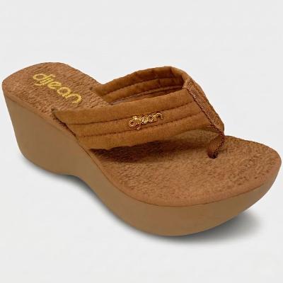 Tamanco Anabela Dijean Plataforma Feminino - Caramelo
