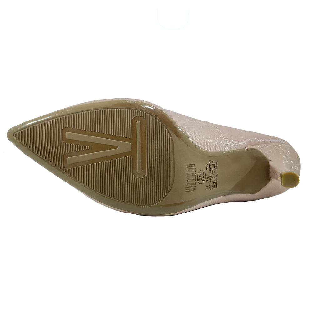 Scarpin Vizzano Napa Gliter Salto Alto Bico Fino - Rosa - 2