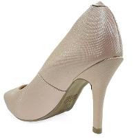 Scarpin Vizzano Napa Gliter Salto Alto Bico Fino - Rosa - 9
