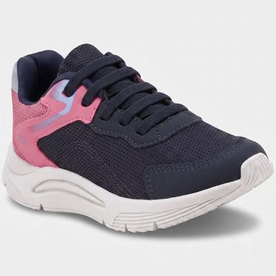 Tênis Infantil Klin New Sport Kids Menina - Marinho e Rosa