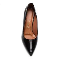 Scarpin Vizzano Bico Fino Salto Médio Verniz Feminino - Preto - 1