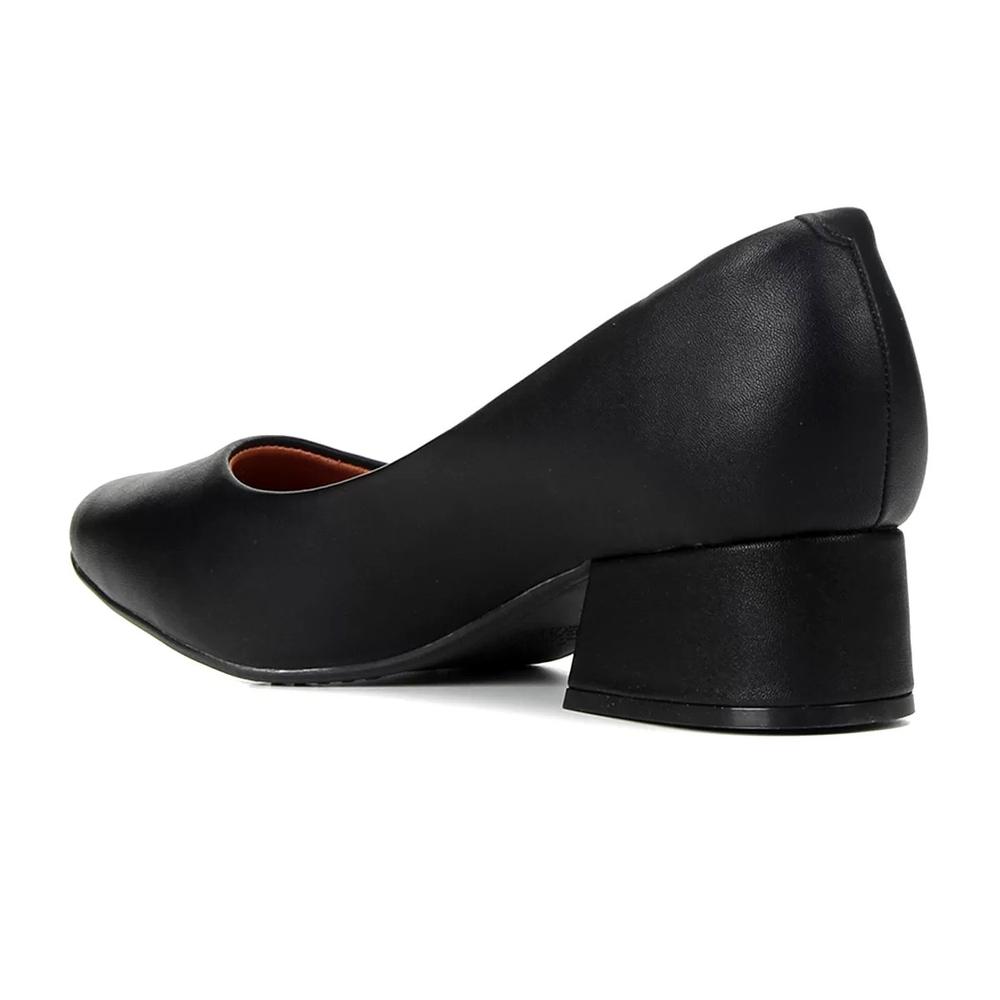 Scarpin Vizzano Boneca Bico Redondo Salto Baixo - Preto - 4