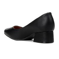 Scarpin Vizzano Boneca Bico Redondo Salto Baixo - Preto