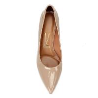 Scarpin Vizzano Bico Fino Salto Médio Verniz Feminino - Bege