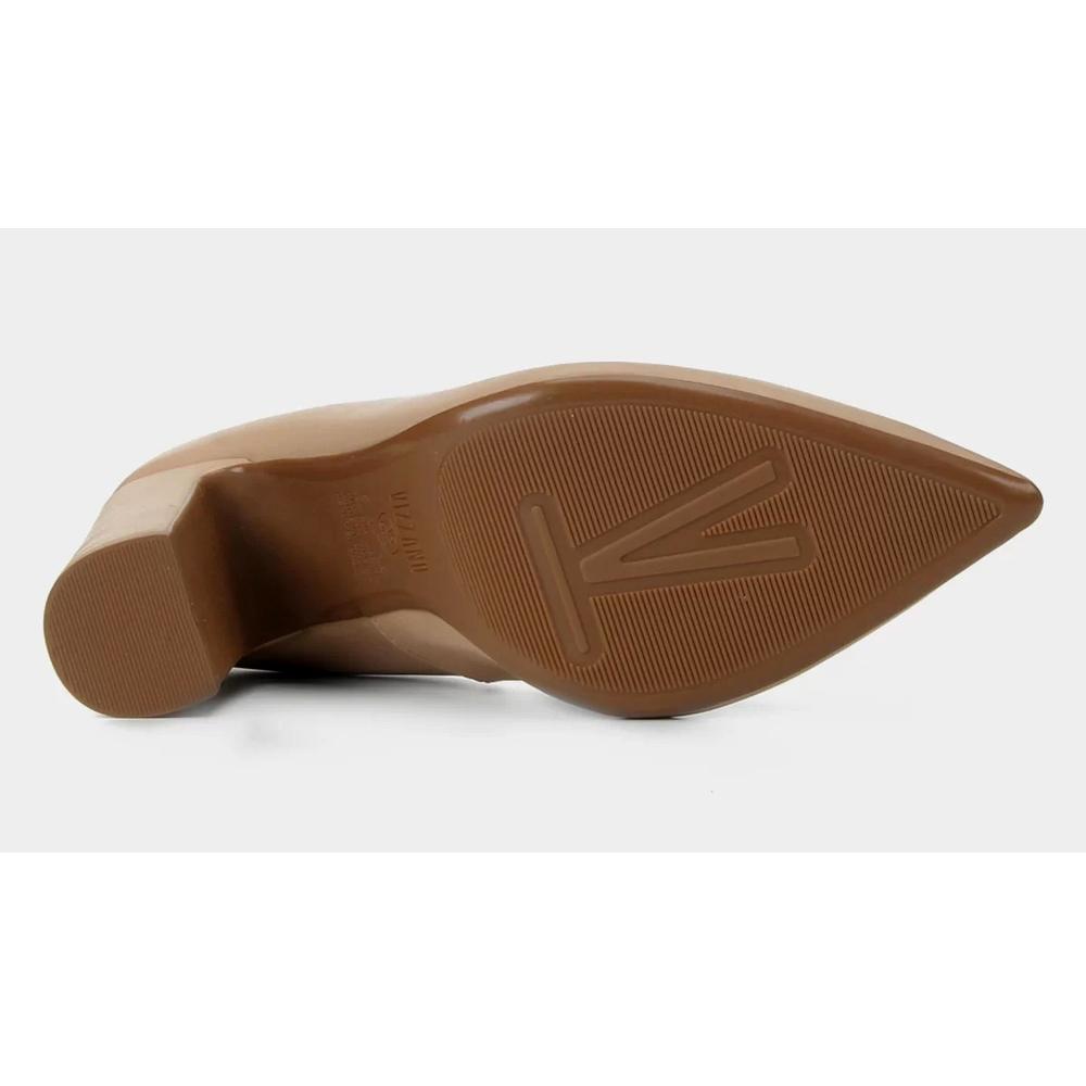 Scarpin Vizzano Bico Fino Salto Bloco Alto - Nude - 5