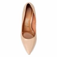 Scarpin Vizzano Bico Fino Salto Bloco Alto - Nude - 3
