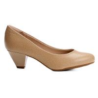 Scarpin Modare Ultraconforto Salto Médio Grosso - Bege - 2