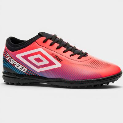 Chuteira Society Umbro Top Speed League Masculina - Rosa e Azul
