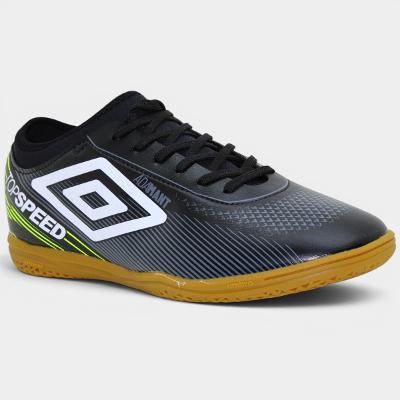 Chuteira Futsal Umbro Indoor Top Speed League Masculino - Preto e Bege