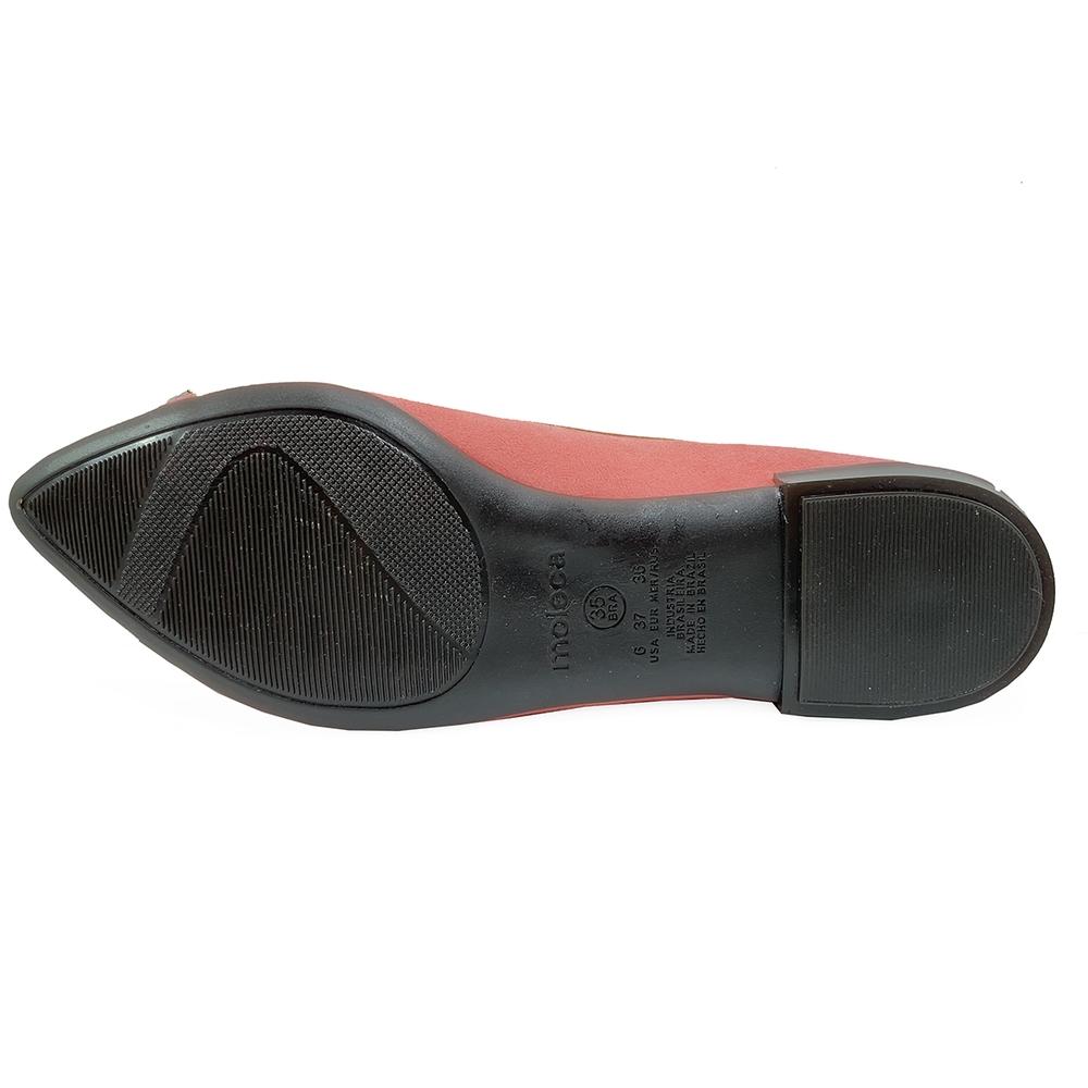 Sapatilha Moleca Laço Bico Fino Camurça - Rosa - 5