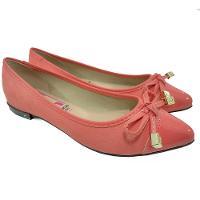 Sapatilha Moleca Laço Bico Fino Camurça - Rosa - 1