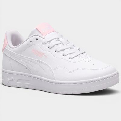 Tênis Puma Court Lally BDP Feminino - Branco e Rosa
