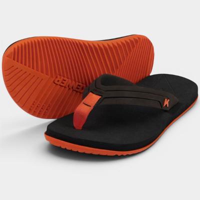 Sandália Kenner K1 Masculina - Preto e Laranja