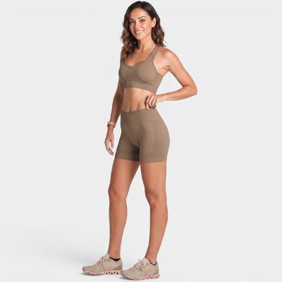 Top Lupo LSport Seamless Ondas Feminino - Marrom