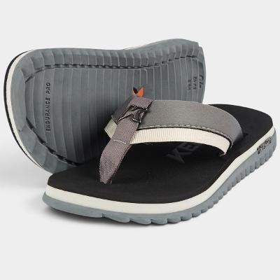 Sandália Kenner Kivah Line Colors Masculina - Cinza e Branco