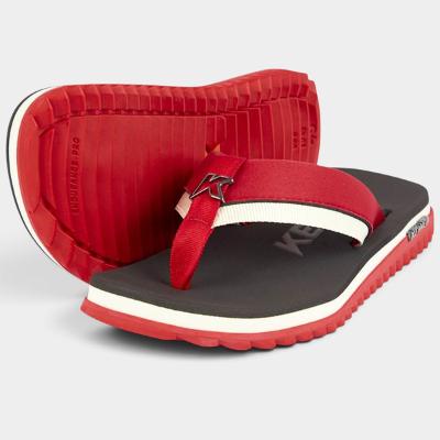 Sandália Kenner Kivah Line Colors Masculina - Vermelho e Preto