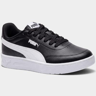 Tênis Puma Court Classic Clean Masculino - Preto e Branco
