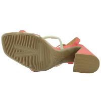 Sandália Vizzano Social Amarração Salto Bloco - Rosa e Branco - 1