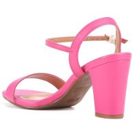 Sandália Vizzano Salto Médio Grosso Tira Feminina - Pink