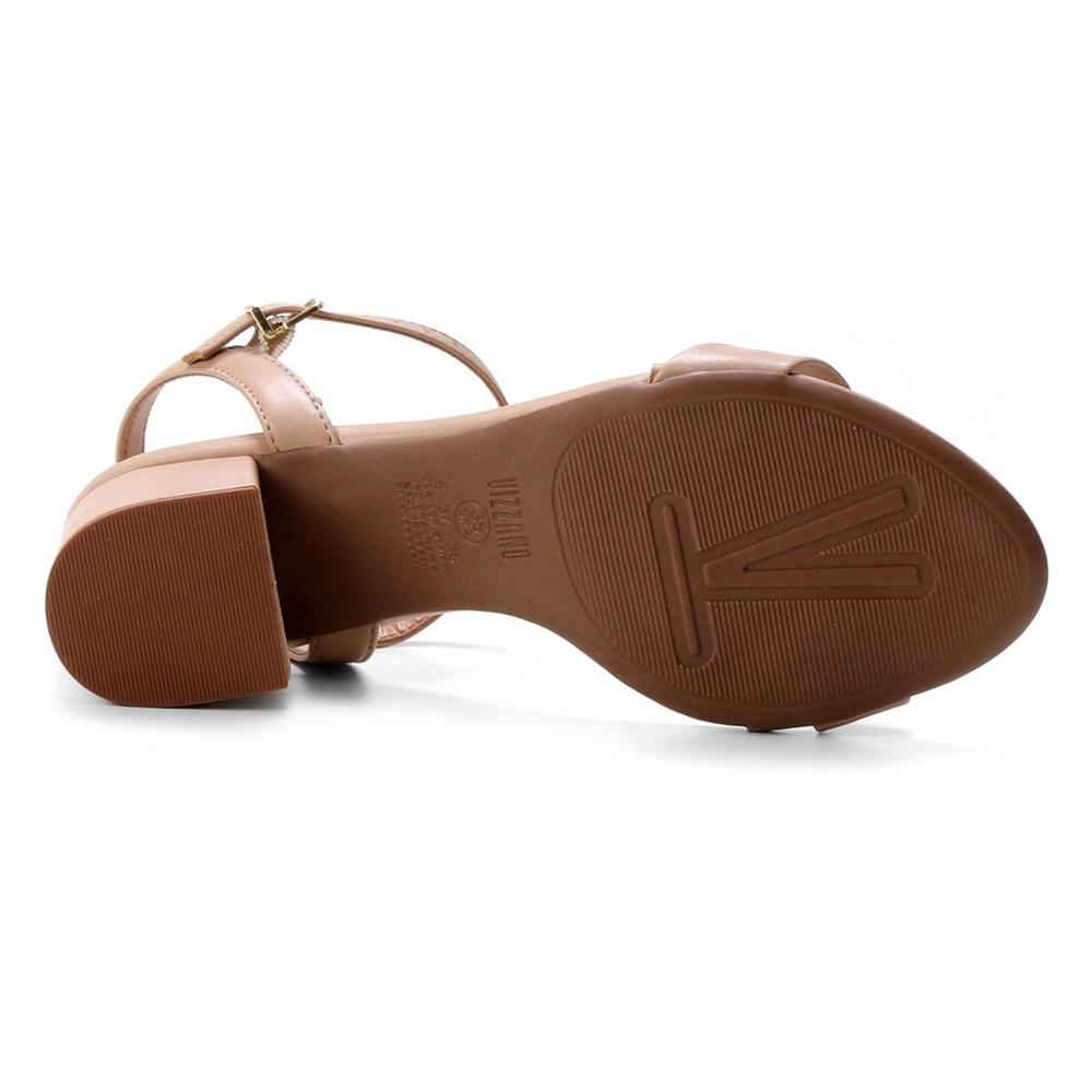 Sandália Vizzano Salto Médio Feminina - Bege - 3