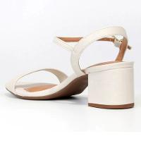 Sandália Vizzano Salto Médio Feminina - Branco - 10