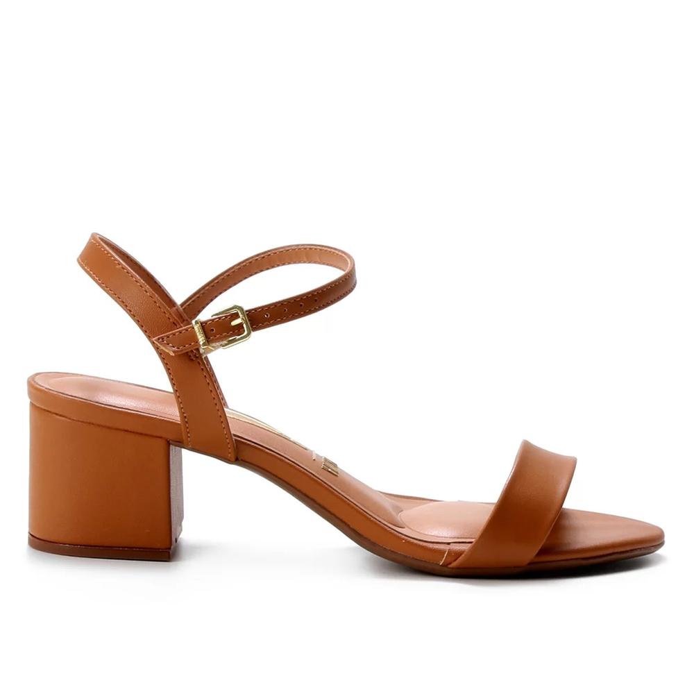 Sandália Vizzano Salto Médio Feminina - Caramelo - 2
